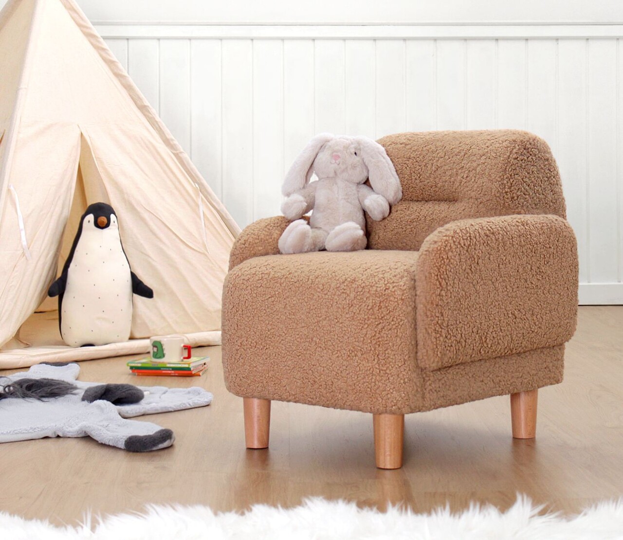 Fotoliu pentru copii, Atelier del Sofa, 209FLF1429, Maro - imagine 6